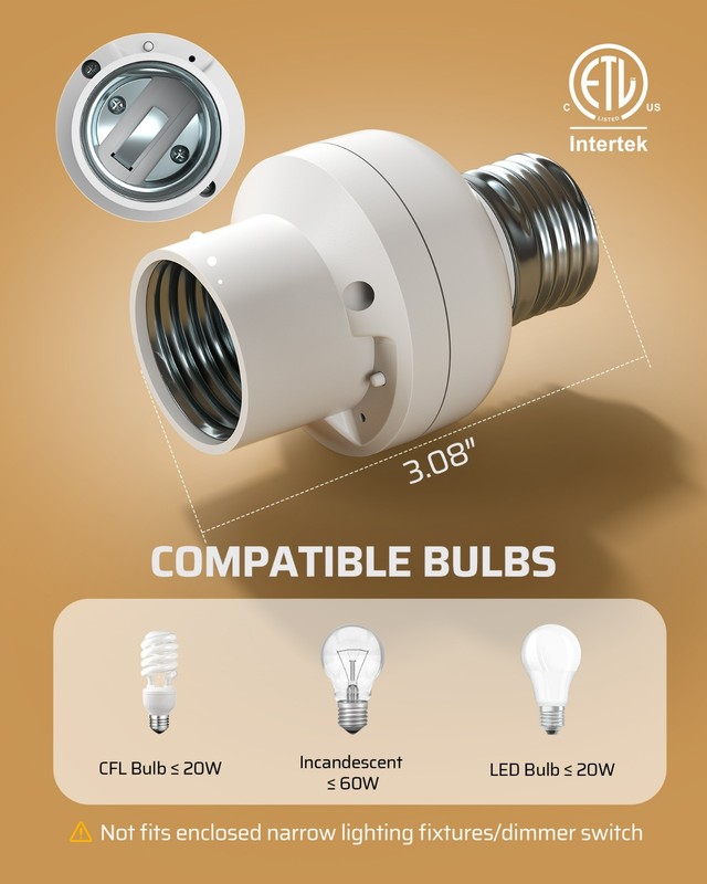 DEWENWILS Remote Control Light Bulb Socket Wireless Wall Light Switch E26 E27 gallery