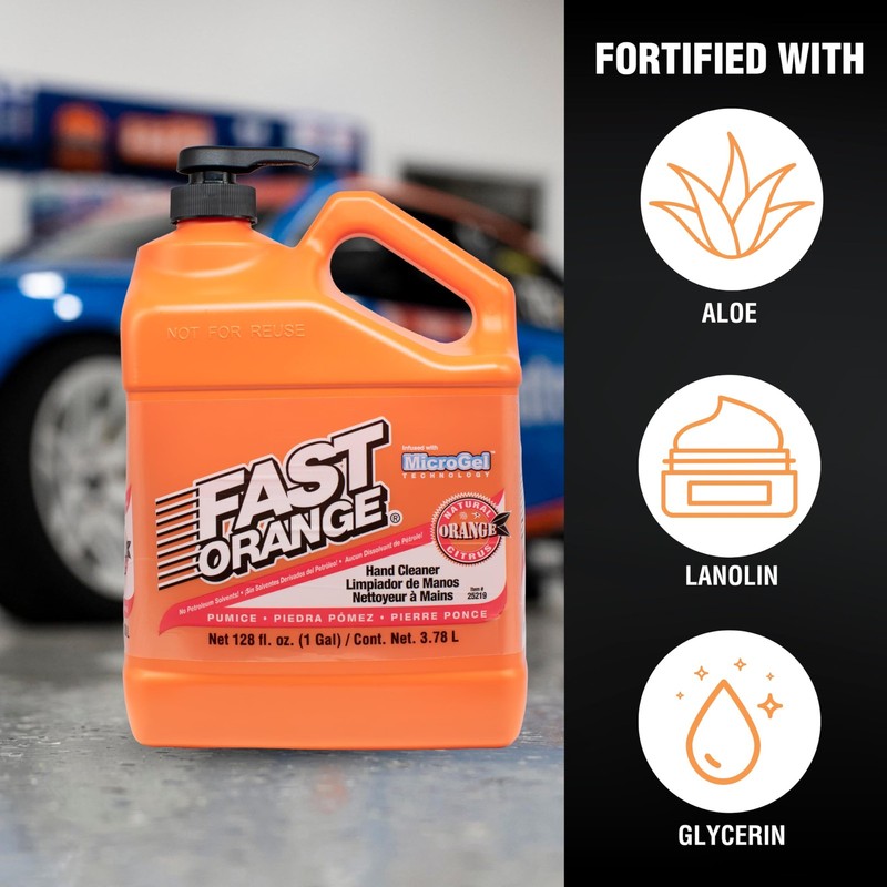 Fast Orange 25219 Pumice Lotion, Heavy Duty Hand Cleaner, Natural Citrus Scen... gallery