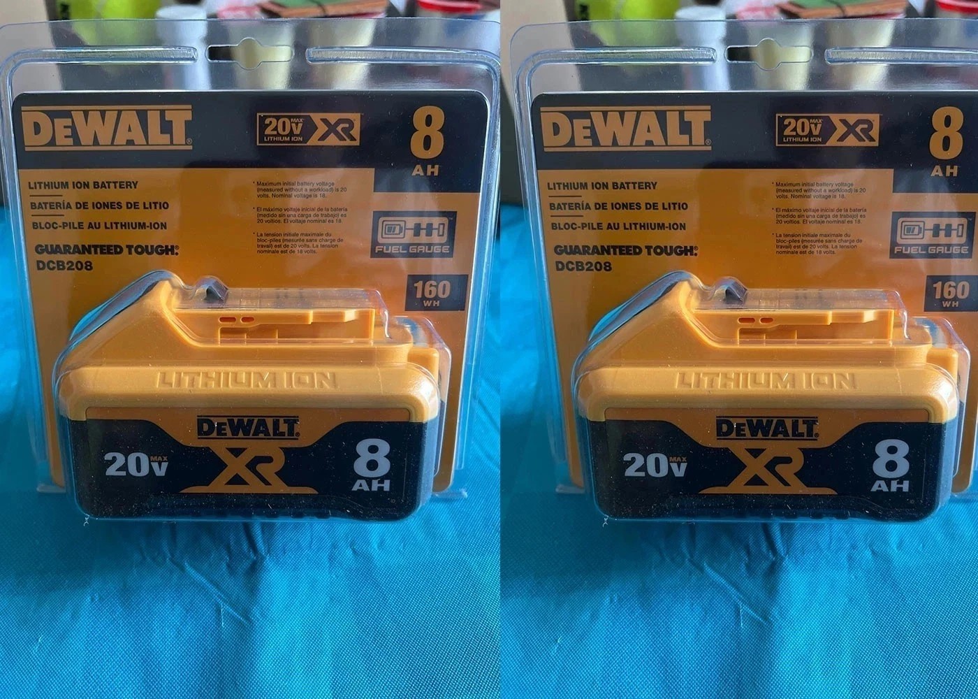 2PCS New Dewalt DCB208 20V Max XR 8.0Ah Lithium Ion Batteries Li-ion Battery gallery