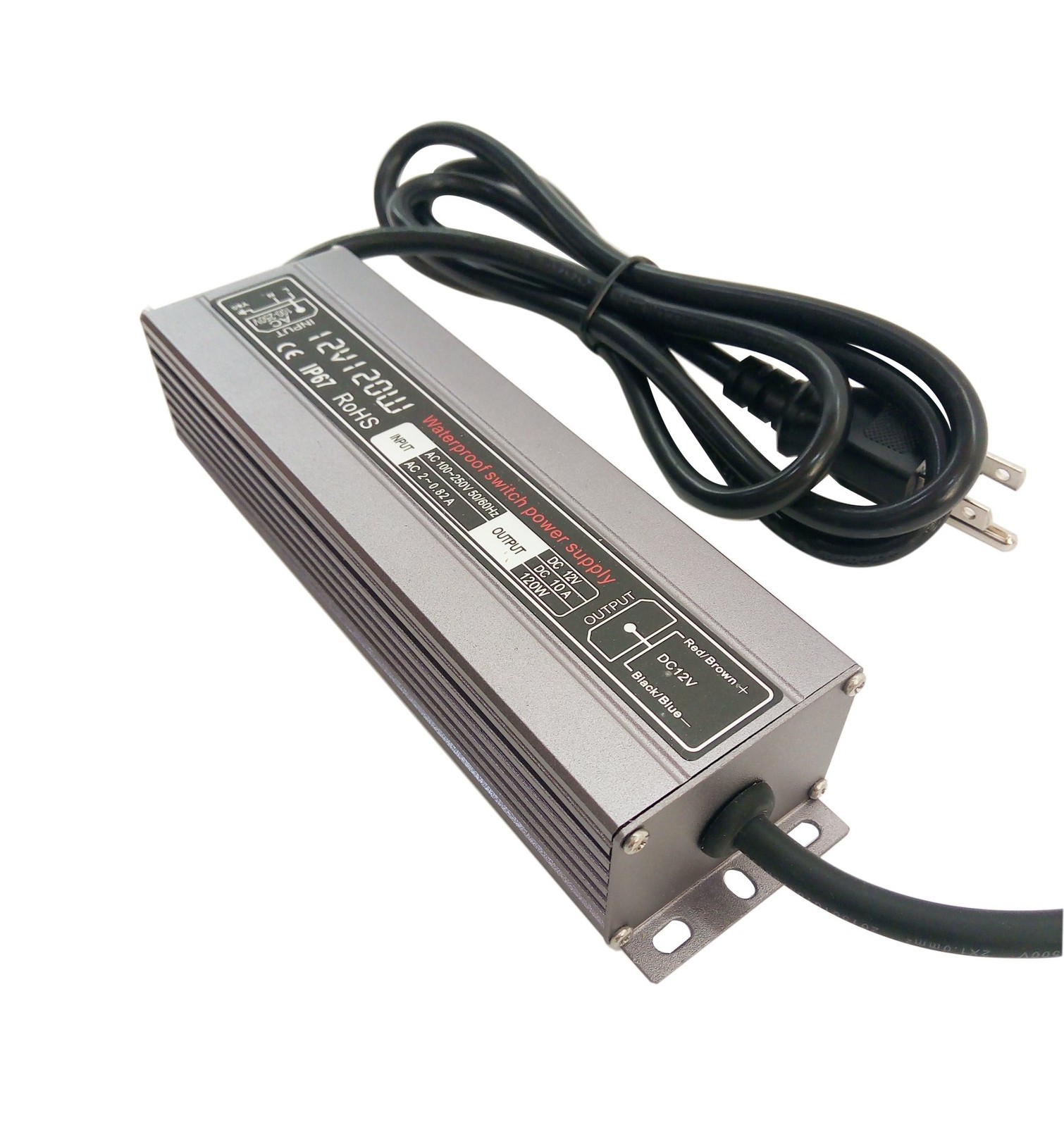 lenoup 120w Waterproof Power Supply Transformer,100-250v AC to 12v DC Output gallery