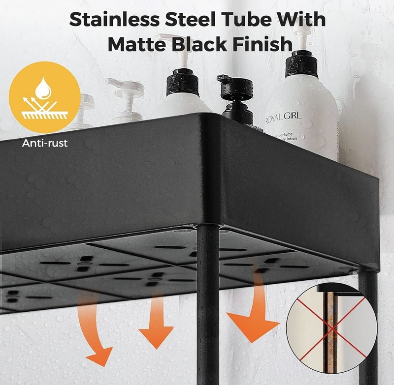 Pack Pull Out Under Sink Organizer Matte Black Hook & Hanging Cup - A0084 gallery