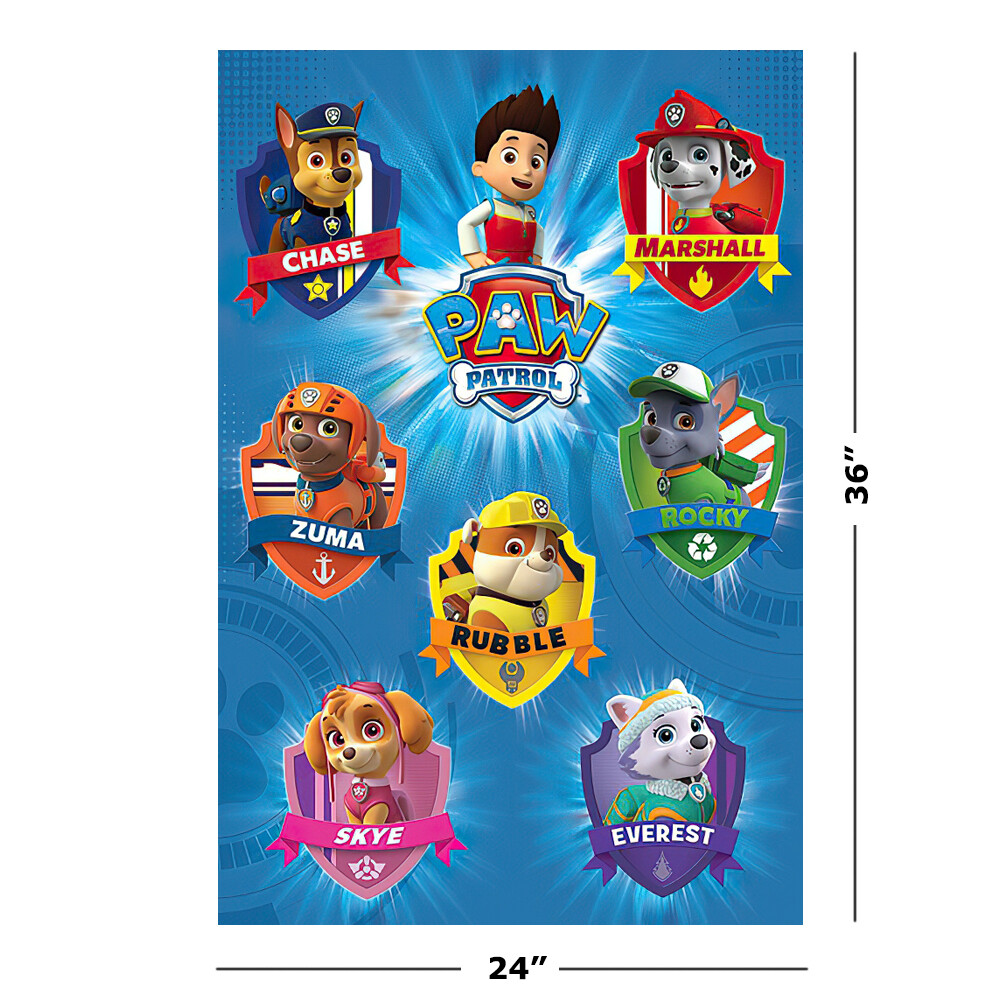 Paw Patrol - TV Show Poster / Print (Character Crests) (Size: 24" X 36") gallery