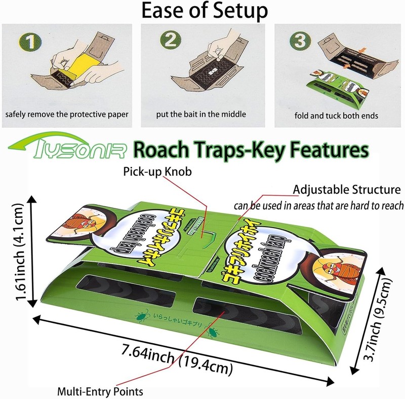 No Escape Roach Motel - 20 Child & Pet Safe Traps for Ultimate Home Protection gallery