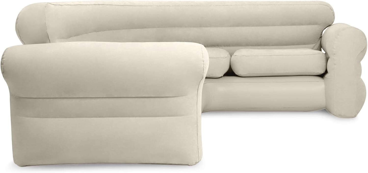Intex 68575EP Inflatable Corner Sofa – 880lb Weight Capacity – 101” x 80” x 30” gallery