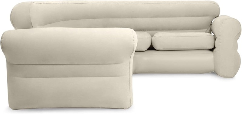 Intex 68575EP Inflatable Corner Sofa – 880lb Weight Capacity – 101” x 80” x 30” gallery