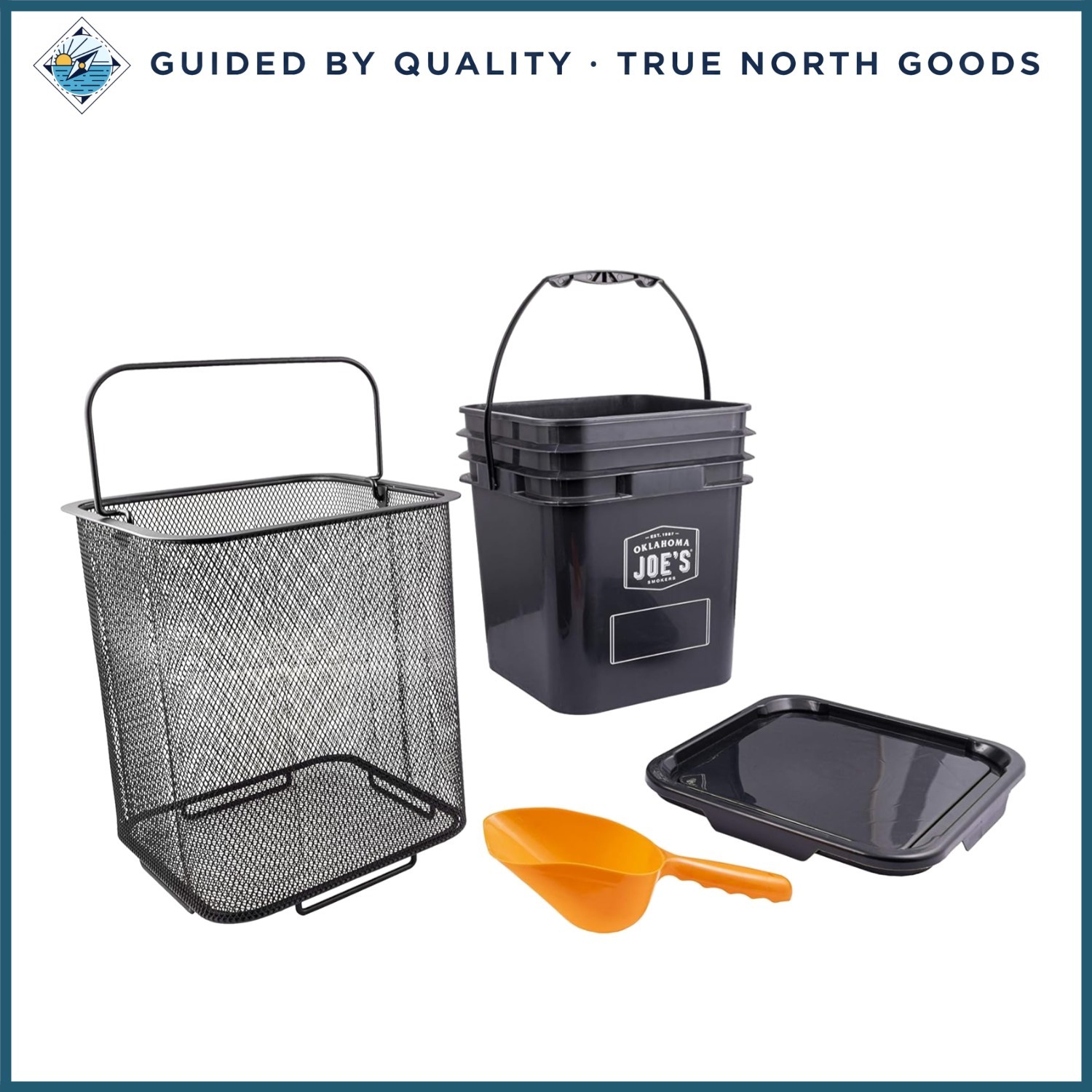 Storage Bucket for Hardwood Pellets with Mesh Filter and Scoop Included gallery