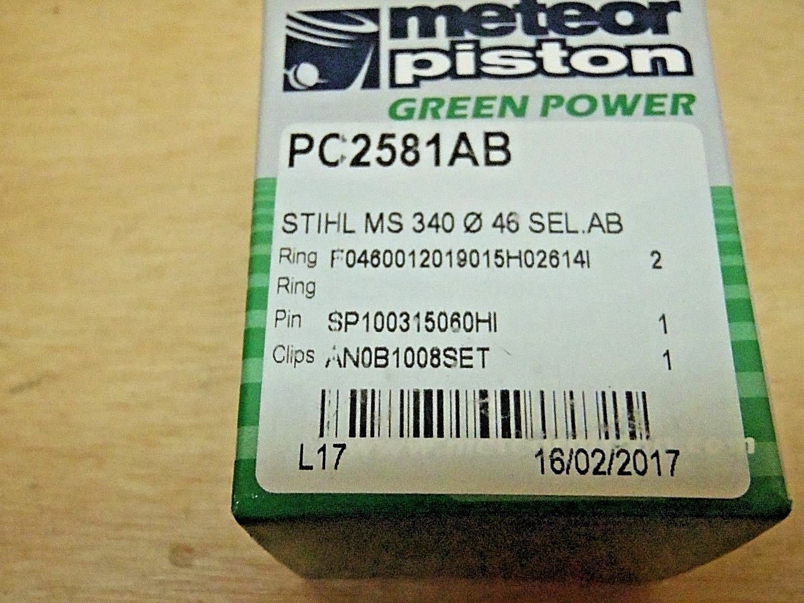 Meteor piston kit for Stihl 034 46mm with Caber rings Italy gallery