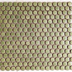 Rustic Green Penny Round Mosaic Tile For Wall & Floor