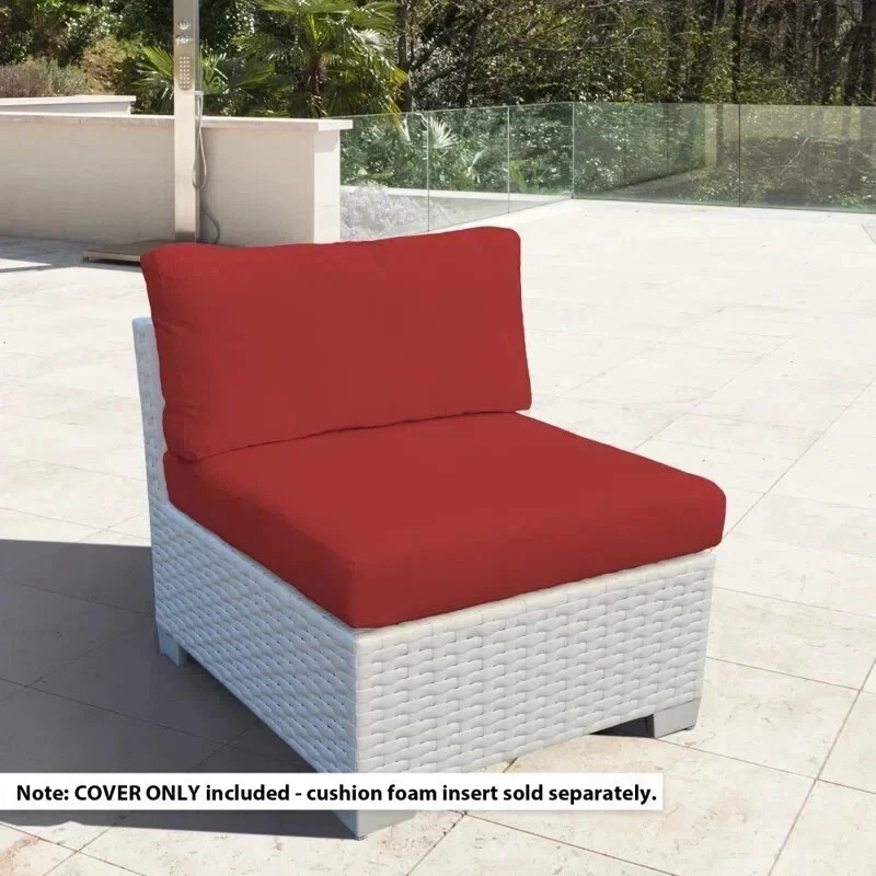 Outdoor Armless Sectional Cushion Covers for TK Classics TKC015b-AS & TKC010b-AS gallery