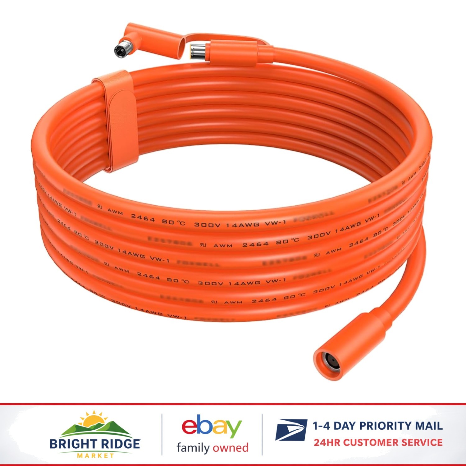 Heat Resistant 20FT Extension Cable for Solar Generators and Power Stations gallery
