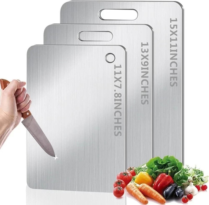 3 Sets Titanium Cutting Board 100% Pure Titanium Cutting Boards for Kitchen gallery