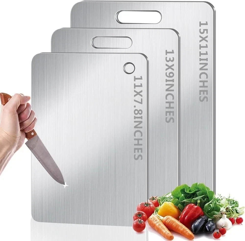 Titanium Cutting Board 100% Pure Titanium Cutting Boards for Kitchen 3 Sets gallery