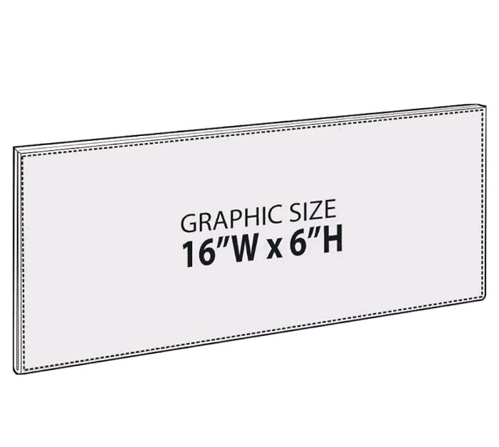 Azar Displays Adhesive Wall Sign Holder Picture Frame 16" W x 6" H, 10-Pack gallery