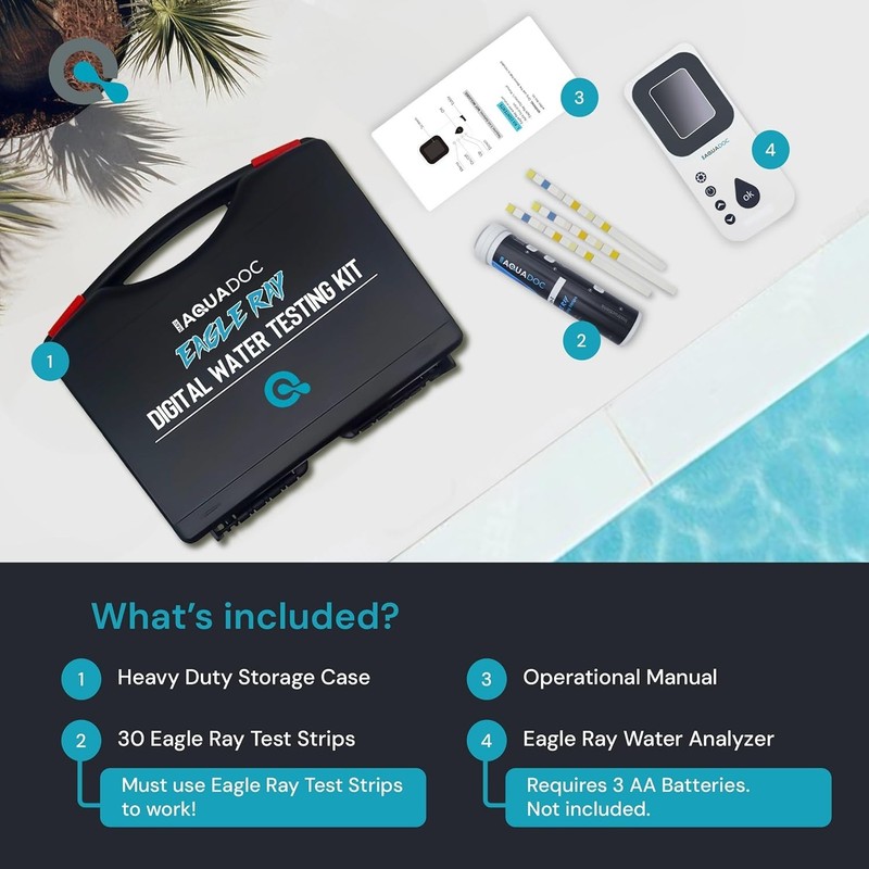 Eagle Ray Digital Pool Water Test Kit by AquaDoc with Digital Water Tester #1020 gallery