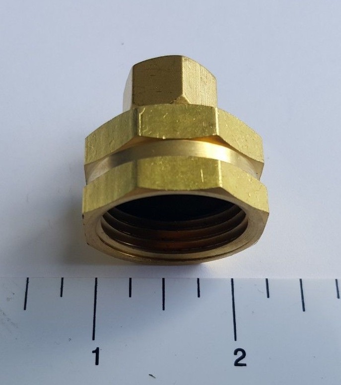 1) 3/8" OD COMPRESSION X 3/4" FHT GARDEN HOSE THREADED FEMALE ADAPTER, LEAD FREE gallery