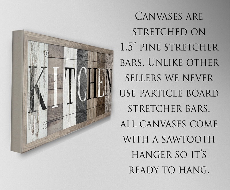 Kitchen in Multi Pattern - Large Canvas Wall Art (Not Wooden) - Stretched Decor gallery