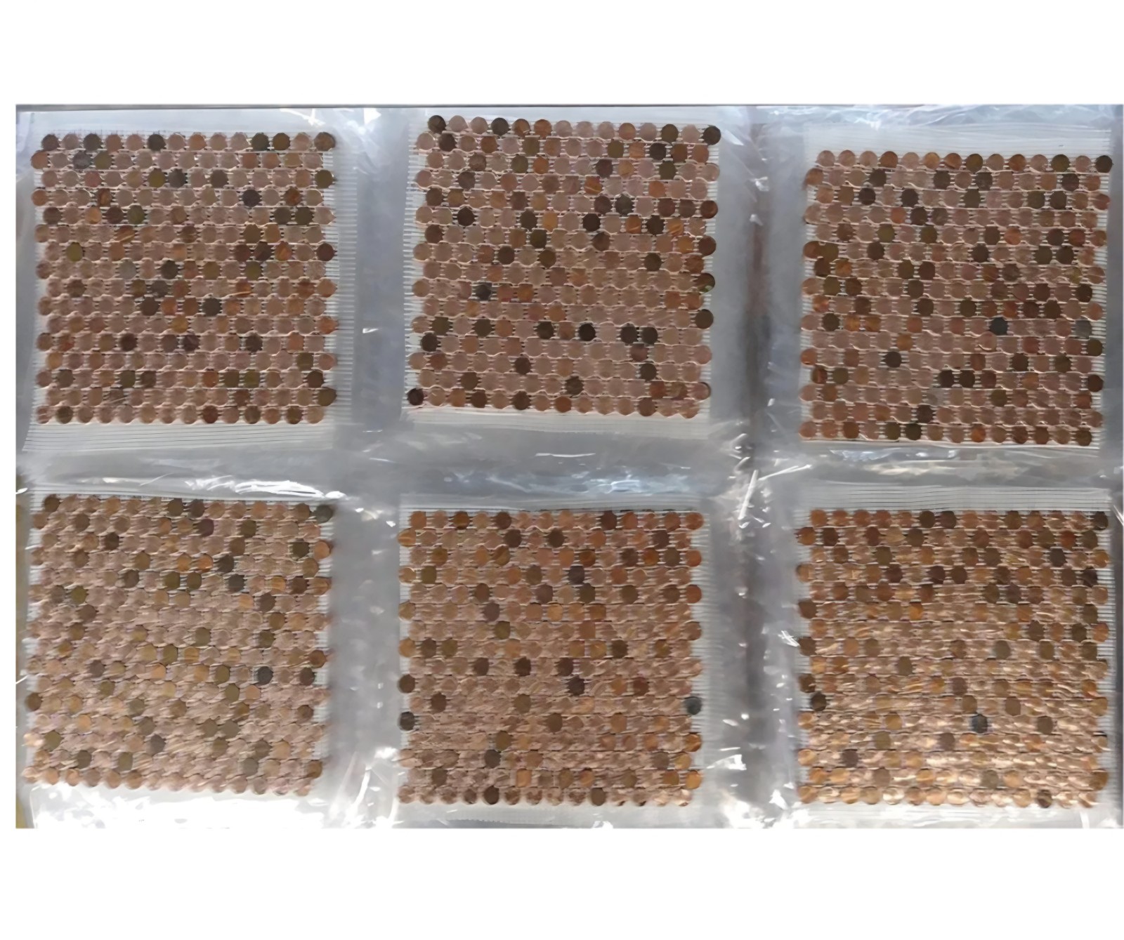 US Copper Circulated Penny LARGE Tile Sheets - 12" x 13" - for Floor or Wall Art gallery