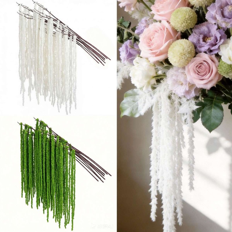 Artificial Hanging Flowers Green Spring Dried Amaranthus Home Garden Decor LOT gallery