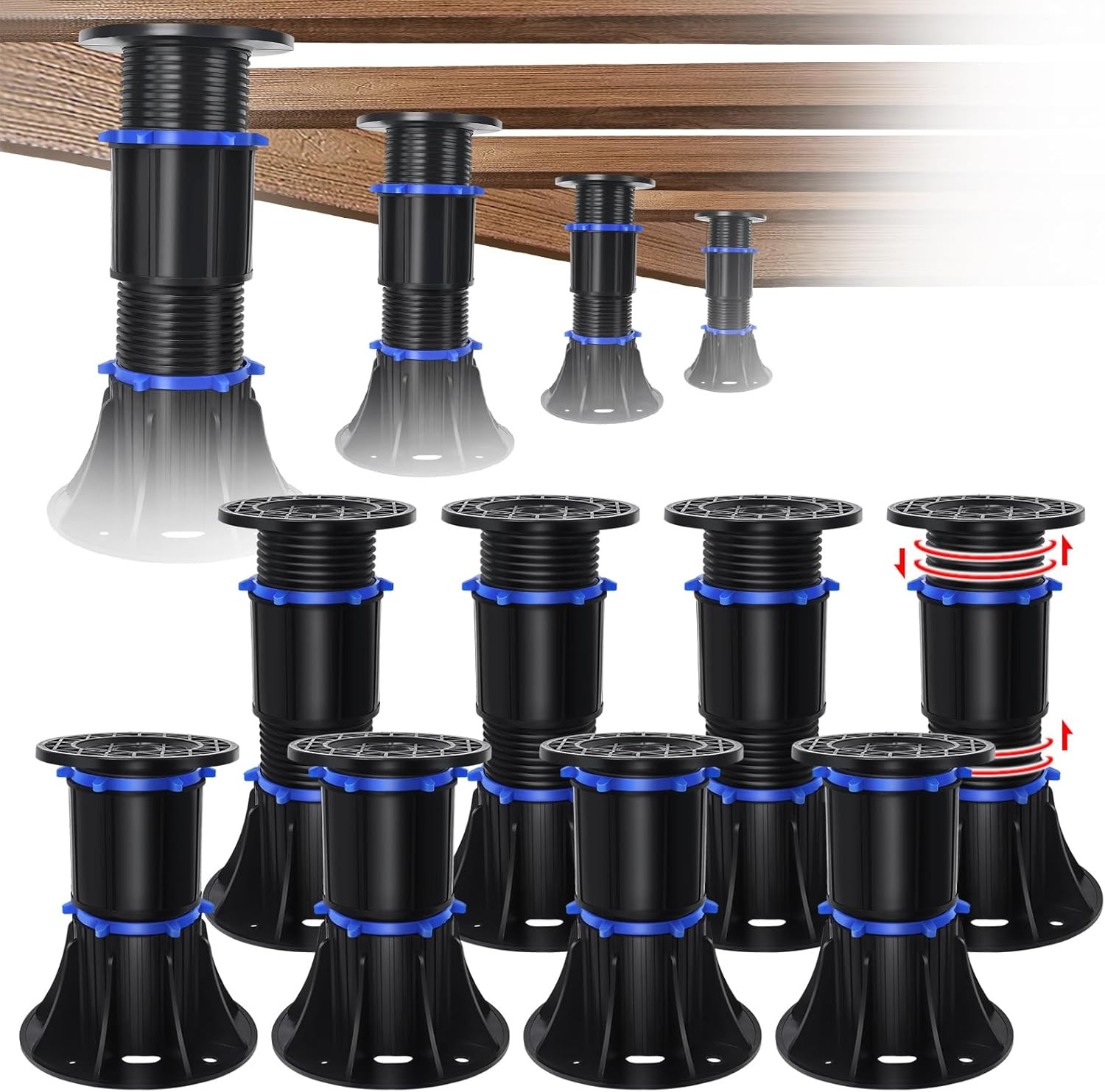 8PCS Adjustable Height Bed Support Legs 8.4-13.5 Inch, Bed Frame Support Legs fo gallery