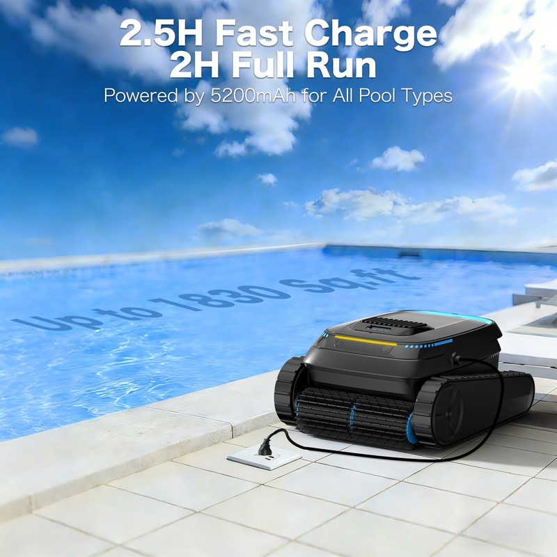 AIRROBO CP20 Automatic Robot Pool Cleaner Vacuum Robotic Inground Pools 3 Modes gallery