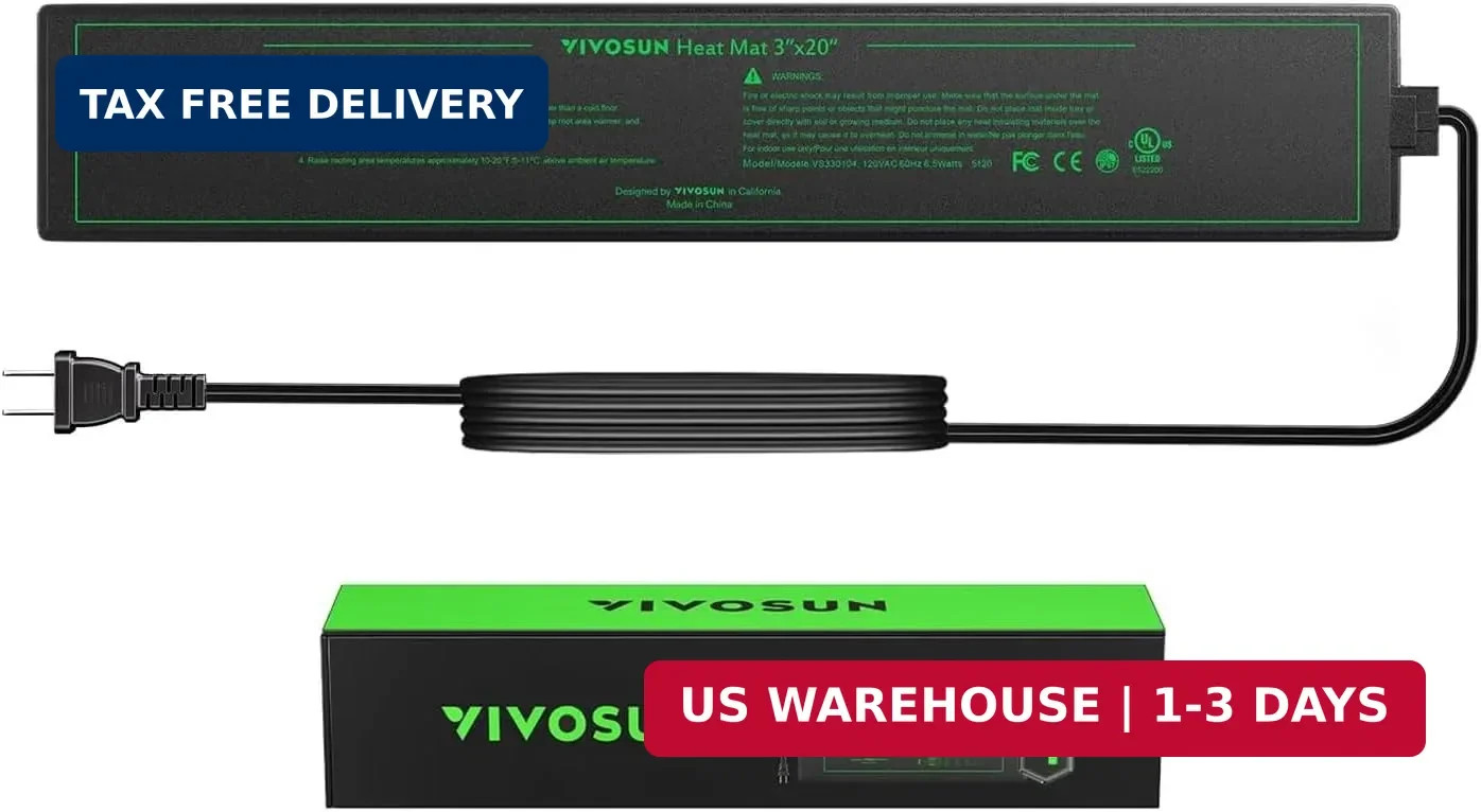 VIVOSUN Durable Waterproof Seedling Heat Mat 3" x 20" UL & MET-Certified Heating gallery