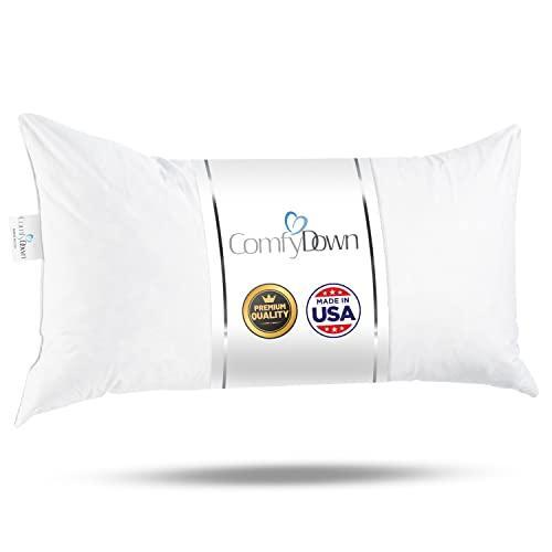 ComfyDown 95% Feather 5% Down, 12 X 36 Rectangle Decorative Pillow Insert, Sham gallery