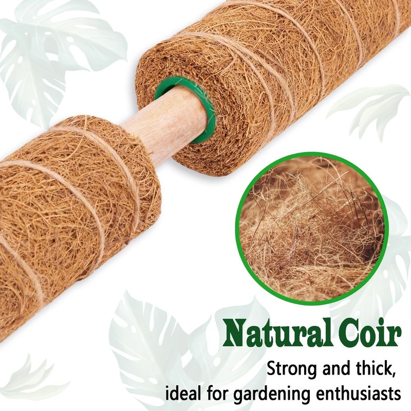 2 Pack 17 Inch Moss Pole Stackable Moss Poles for Climbing Plants Monstera Tall gallery