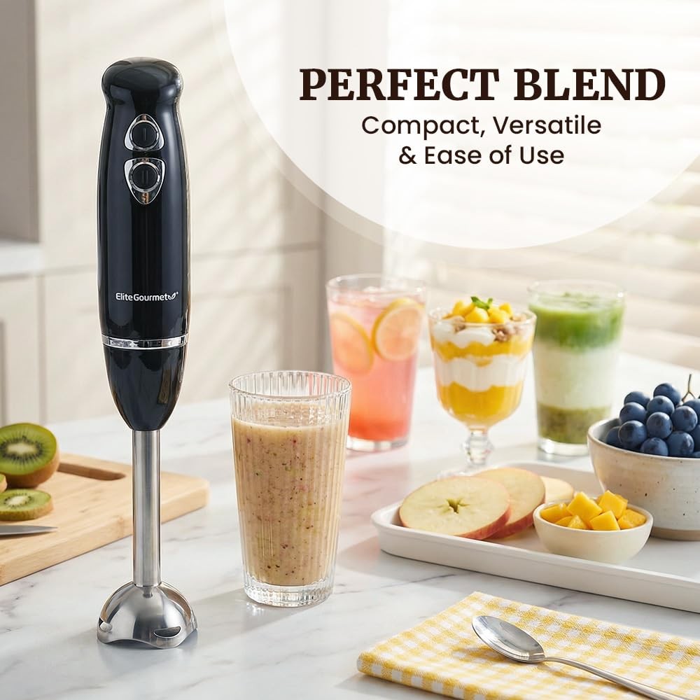 EHB1015 Immersion Hand Blender 500 Watts 2 Speed Mixing with Stainless Steel ... gallery