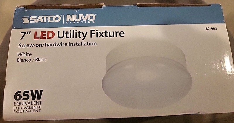 Satco Nuvo Lighting 62-963 7" LED Fixture White 65W Dimmable Free Shipping White gallery