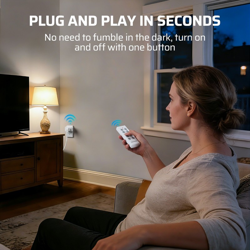 DEWENWILS Wireless Remote Control Outlet,Remote Light Switch,2 Remote 5 Outlets gallery