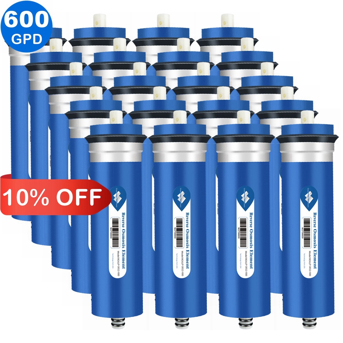 20 Pack 600 GPD RO Membrane Maple Syrup Reverse Osmosis Water Filter Cartridges gallery