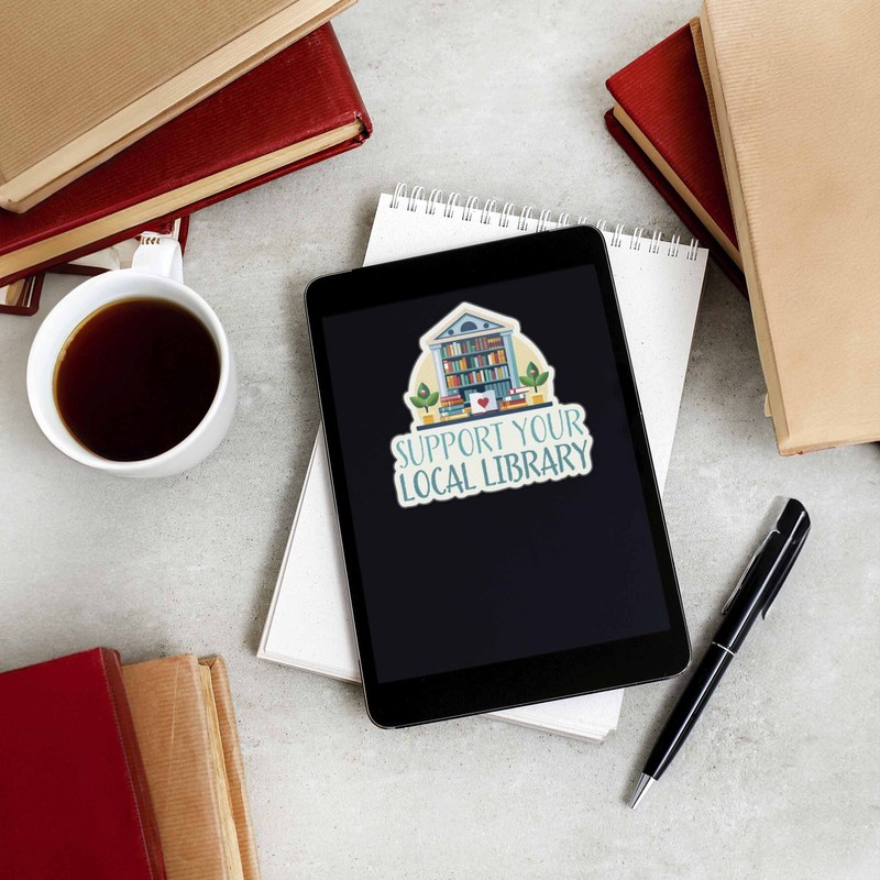 Support Your Local Library Sticker - Cute Book Decal gallery