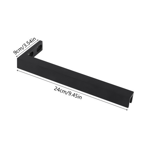 Left L-Shaped Mounting Bracket Glass Door L-Shaped Stabilizing Bracket Black NEW gallery