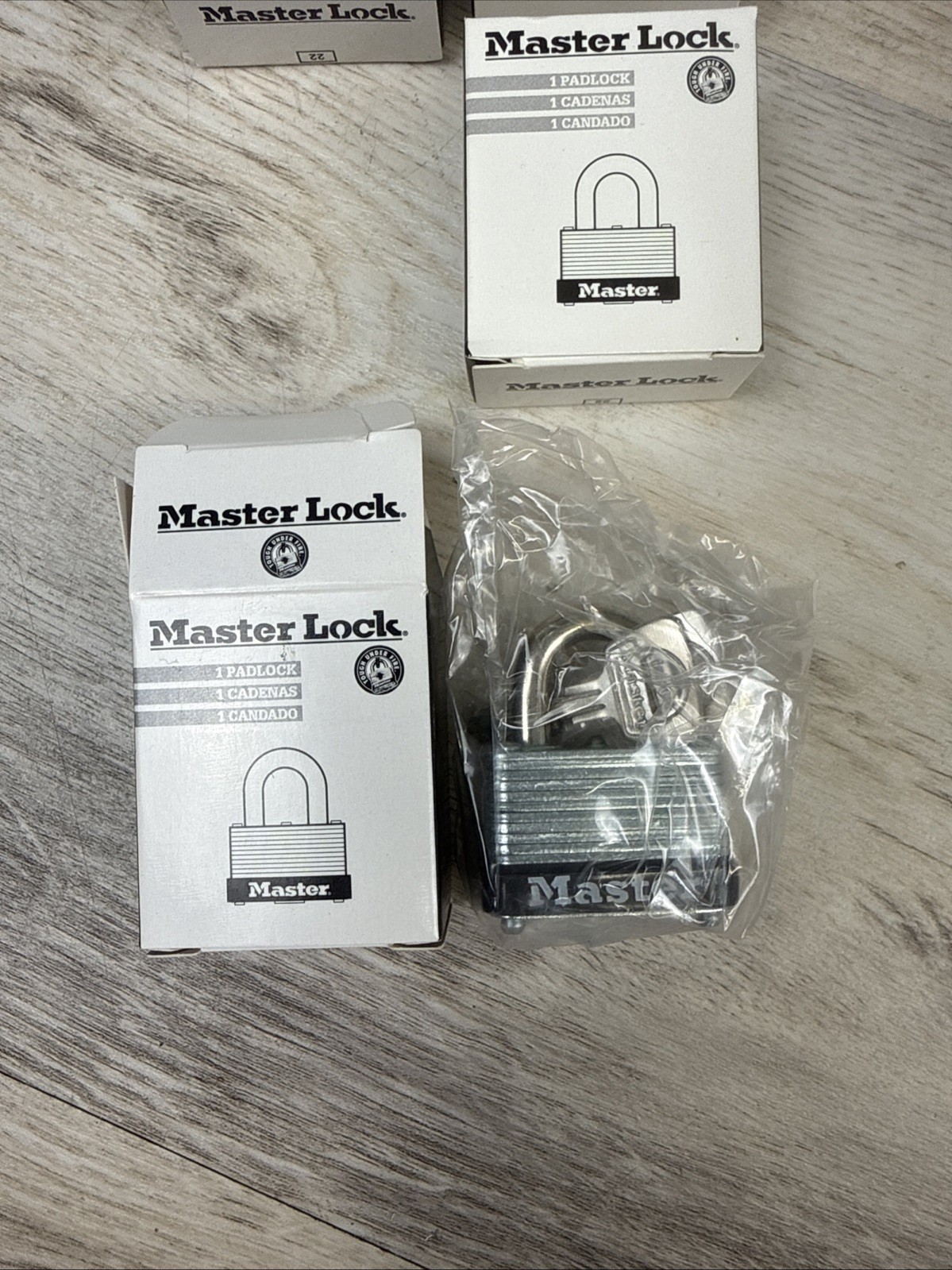 NEW 4-Pack Master Lock 1-1/2 in. Warded Padlock Body KAA Keyed Alike Set Of 4 gallery
