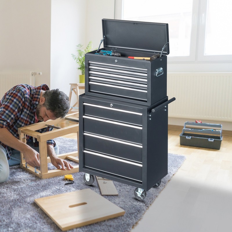 9-Drawer Rolling Tool Chest Large Tool Cabinet Organizer with Wheels / Drawers gallery