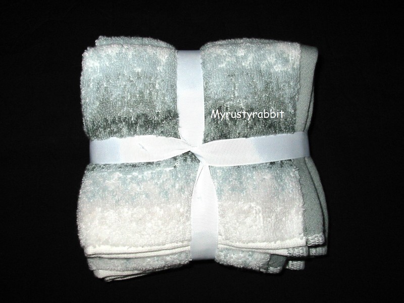 Common Thread Bathroom Towel Set - Dusty Green Ombre' 2 Bath 4 Washcloth ~ New gallery