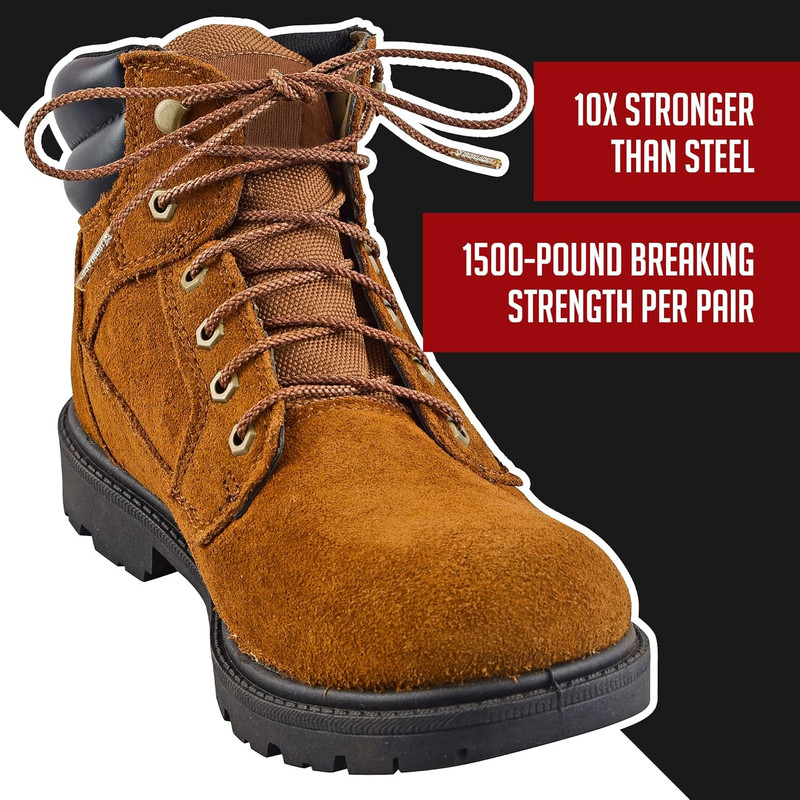 Durable Round Bootlaces - Waterproof, Fire Resistant, 1500 lb Strength gallery