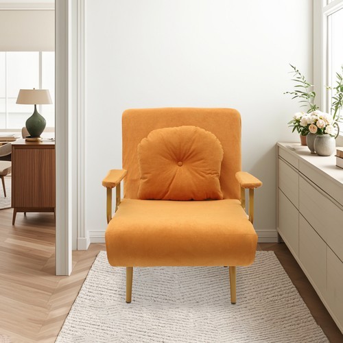 3 IN 1 Convertible Sofa Bed Folding with Pillow & 5-Position Adjustable Backrest gallery