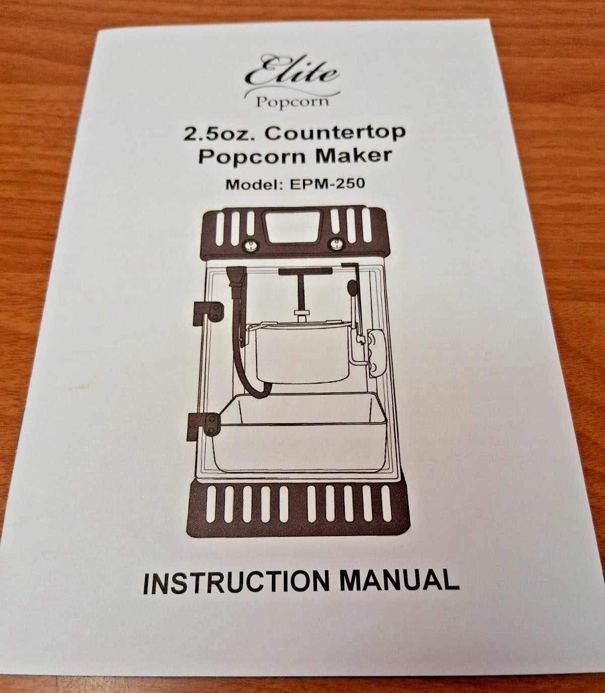Elite Countertop Popcorn Maker EPM-250 INSTRUCTION MANUAL gallery