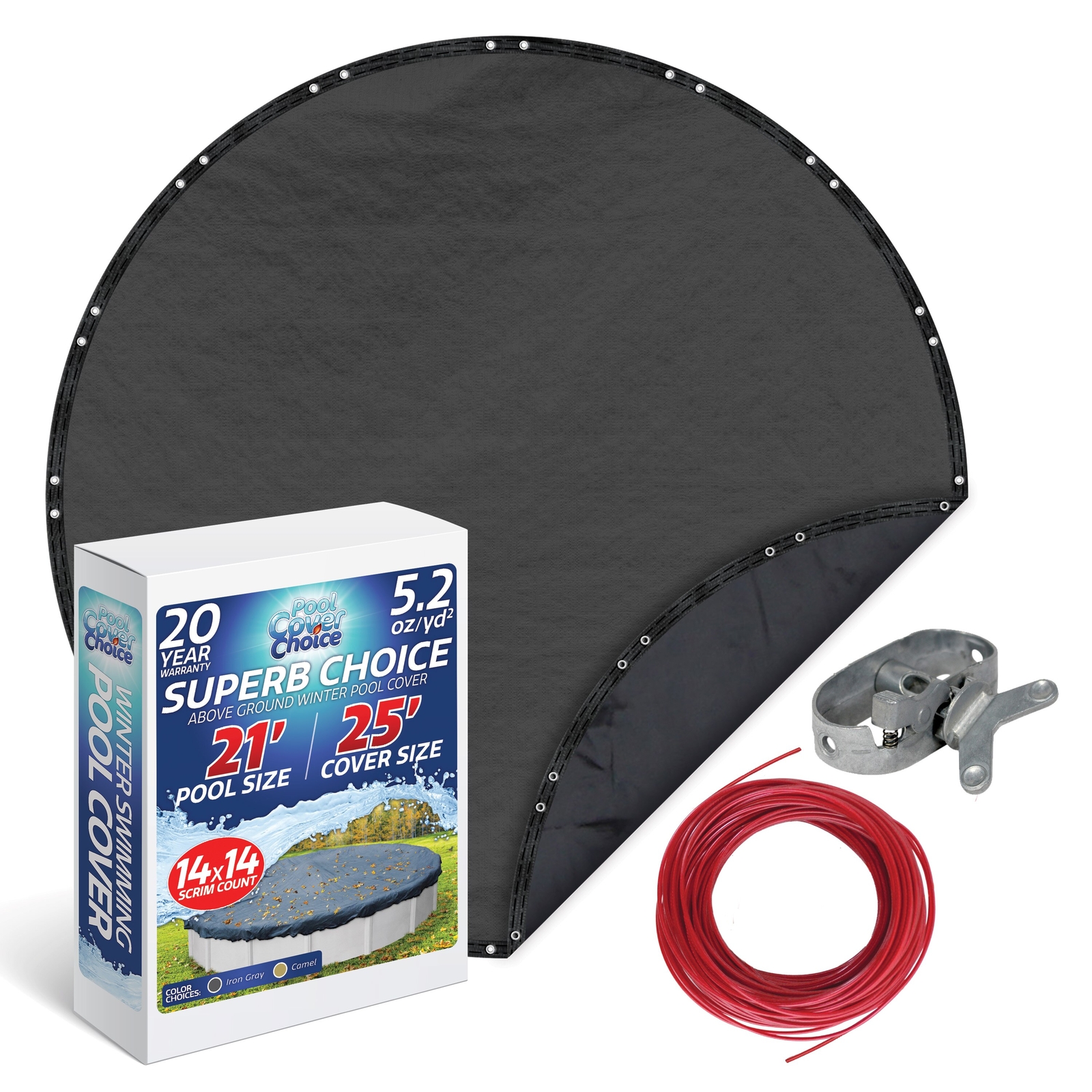 PoolCoverChoice Winter Swimming Pool Cover for 21 ft Round Pool gallery
