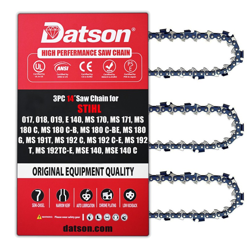 3PACK,14INCH Chainsaw Chain FOR TriLink CL14350TL2, 3/8" LP Pitch .043" 50 DL gallery