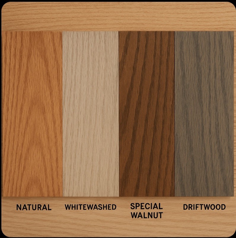 Solid Red Oak Stove Top Cover – Custom Fit Stove Top Board with Black Handles gallery
