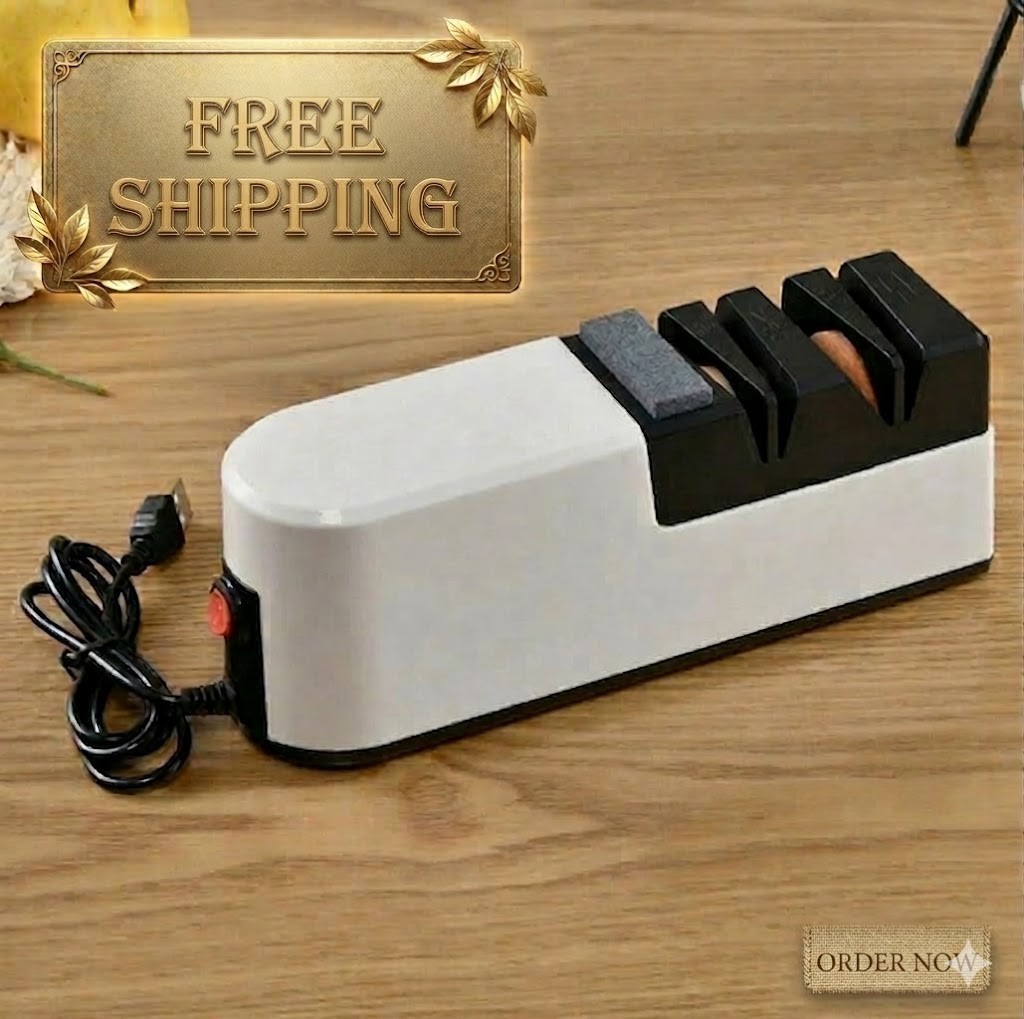 Electric Knife Sharpener Professional Kitchen Grinder & Sharpening Stone gallery