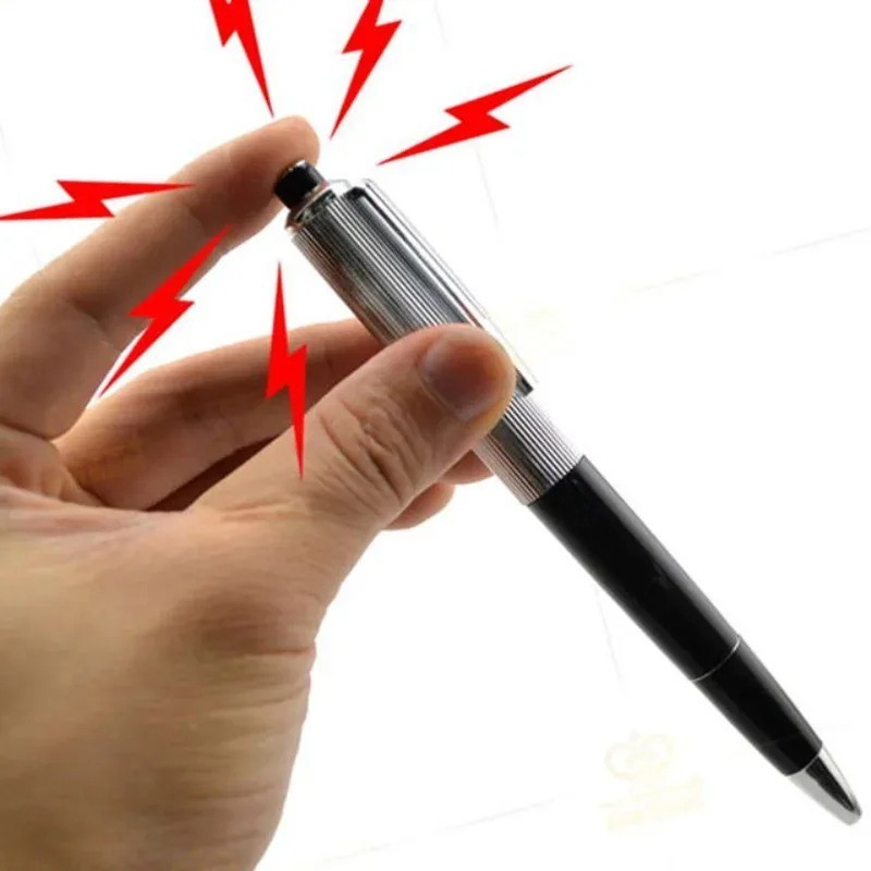 Shocking Electric Pen Prank Shock Trick Novelty Metal Joke Gag Toy Gift Funny gallery