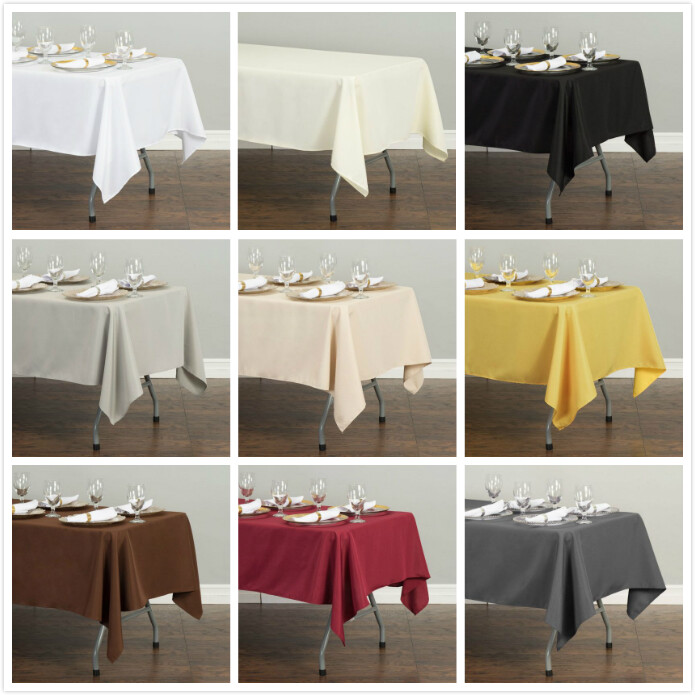 1/10PK LinenTablecloth 60 x 126 in Polyester Tablecloths for Wedding Event Party gallery
