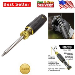 Professional Multi-Bit Screwdriver with Rare-Earth Magnet and Tamperproof Bits