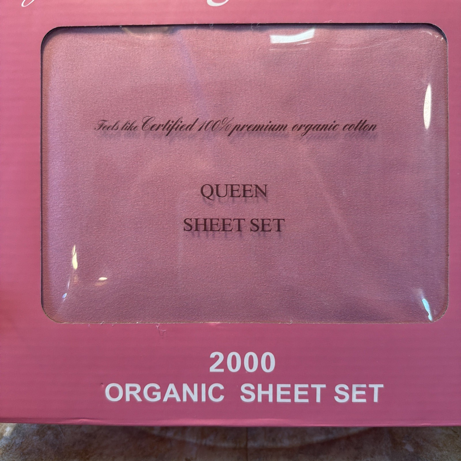 Tree Organic 2000 Series Queen Sheet Set Pink Organic Cotton Solid Bedroom gallery