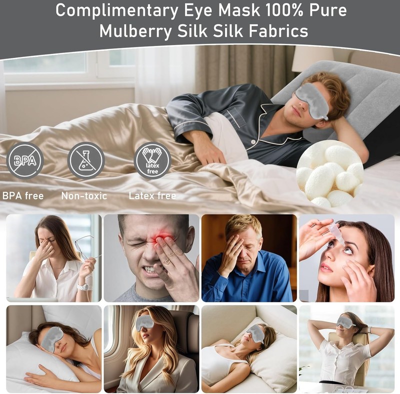 Elevating Pillow with Sleep Mask, Bed gallery