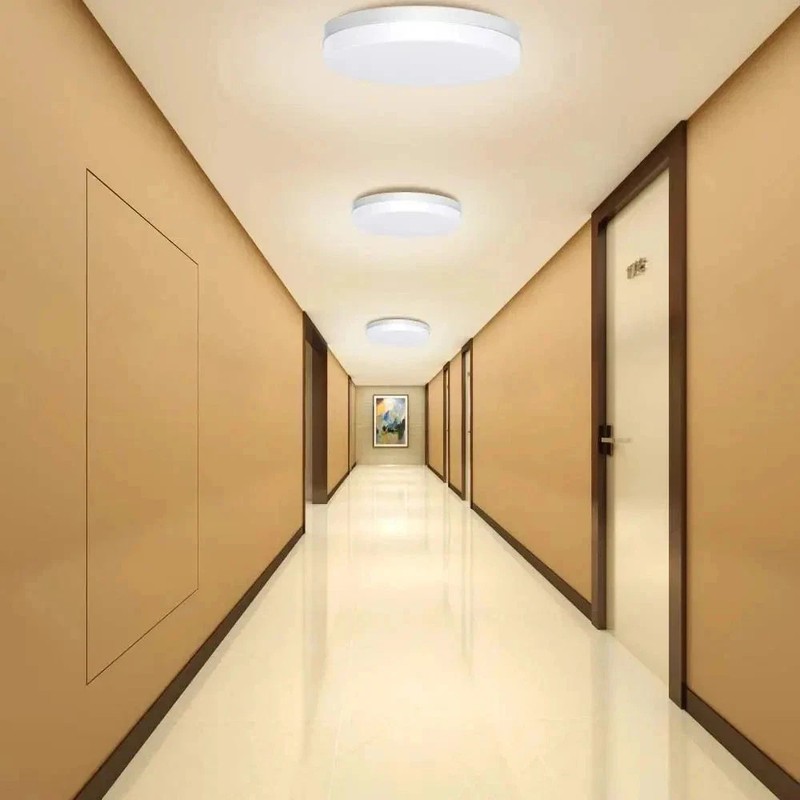 Ultra-thin Round LED Ceiling Lamp Waterproof Flush Mount Fixture 6500K Daylight gallery