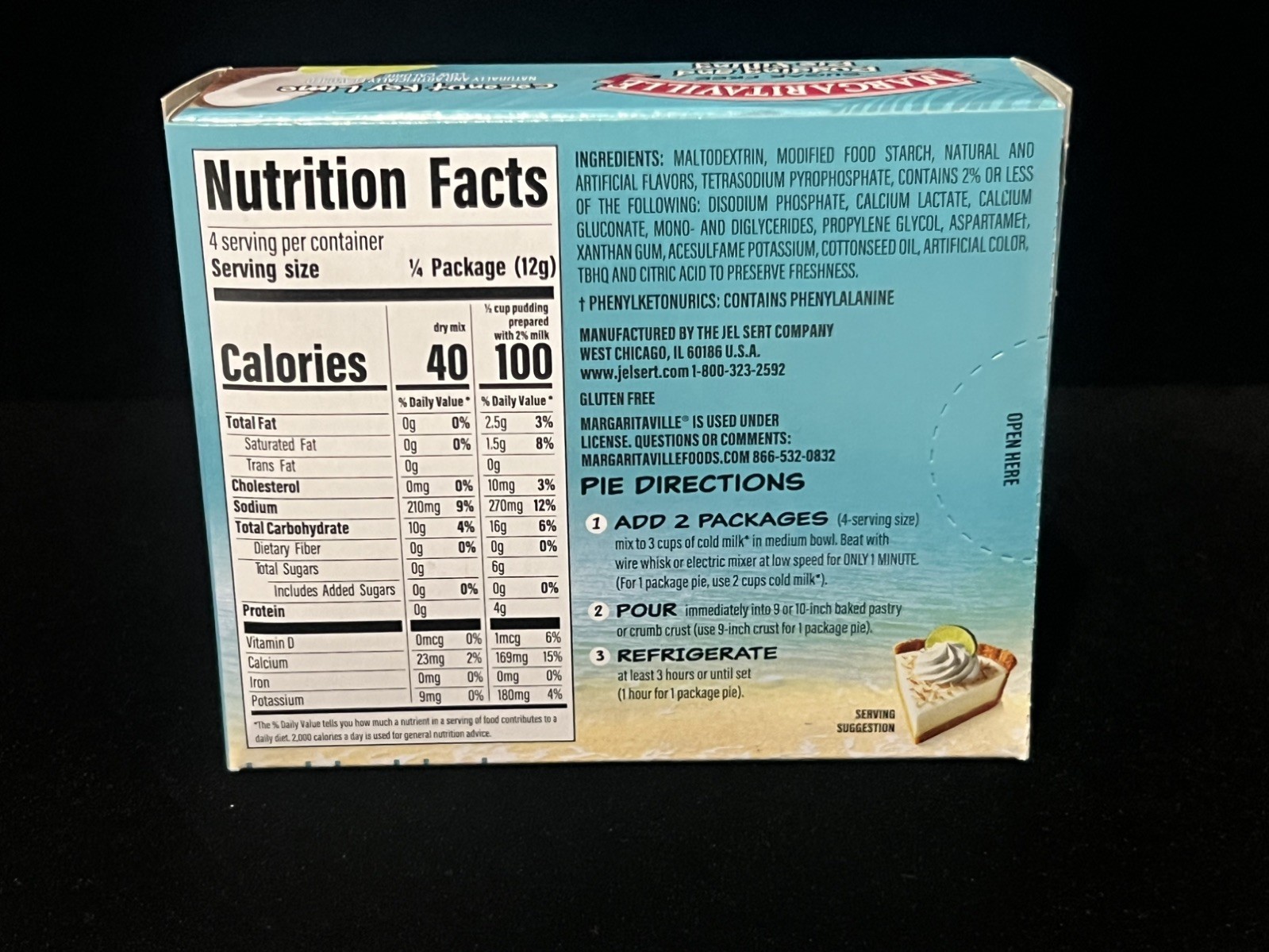 MARGARITAVILLE Coconut Key Lime Sugar Free Pudding & Pie Filling, 1.7 oz Box ... gallery